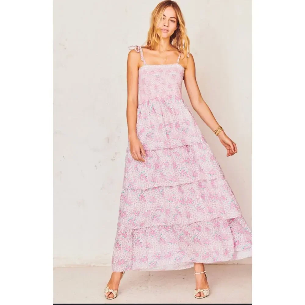 LoveShackFancy Women's Caressa Tiered Maxi Dress LoveShackFancy Women's Caressa Tiered Maxi Dress